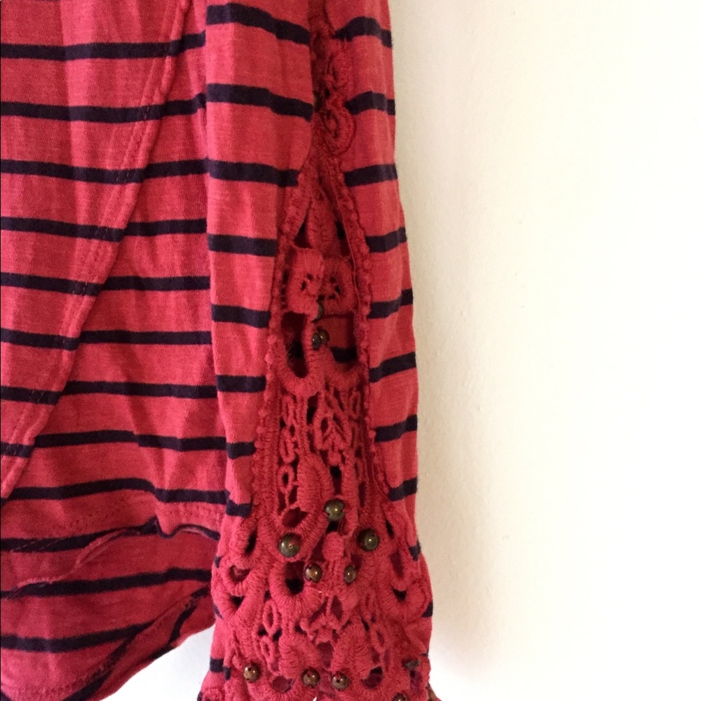 Free People Small Long Sleeved Red Shirt